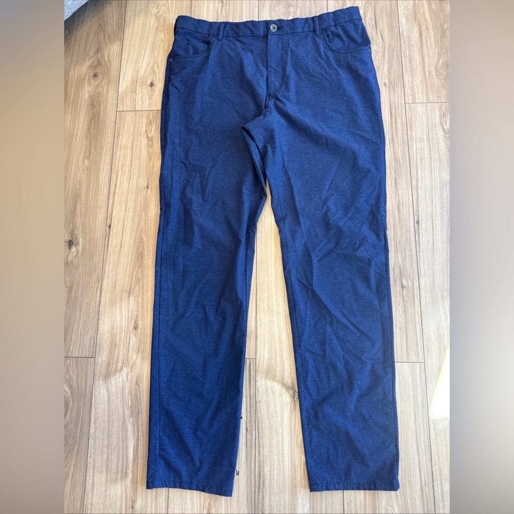 Tommy Bahama Pants Mens 40x36 Blue Performance Golf Casual Textured Chino Travel - Picture 3 of 10